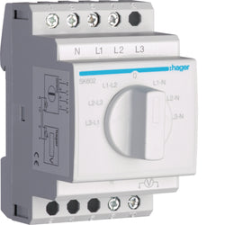 Hager Voltmeter Switch 3"O