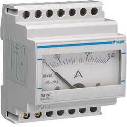 Hager Analogue Ammeter 0-150A Indirect Reading