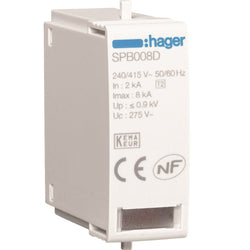 Hager SPD Cartridge L-N; In 2kA; Imax 8kA