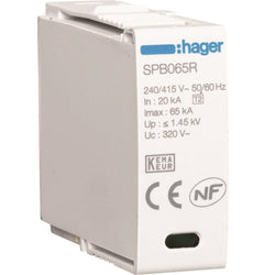 Hager SPD Cartridge L-N; In 20kA; Imax 65kA