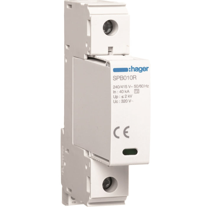 Hager SPD Very Coarse 1P T2 TNC 100kA Remote Contact