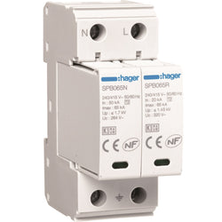 Hager SPD Coarse 2P T2 TNS/TT 65kA Remote Contact