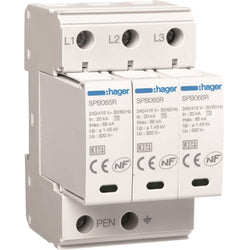 Hager SPD Coarse 3P T1/T2 TNC 65kA Remote Contact