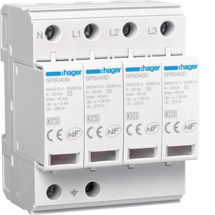 Hager SPD Medium 4P T2 TNS/TT 40kA