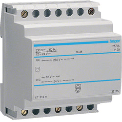 Hager Safety Transformer 25VA 230V/12-24V