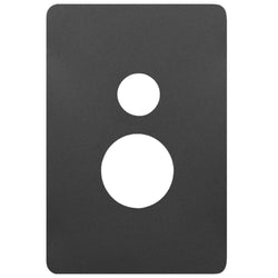 Hager Allure Single Vertical GPO Cover Matt Black
