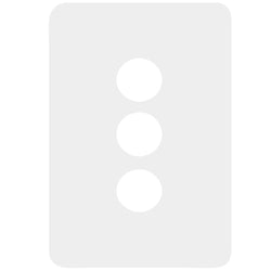 Hager Allure 3 Gang Switch Cover Matt White