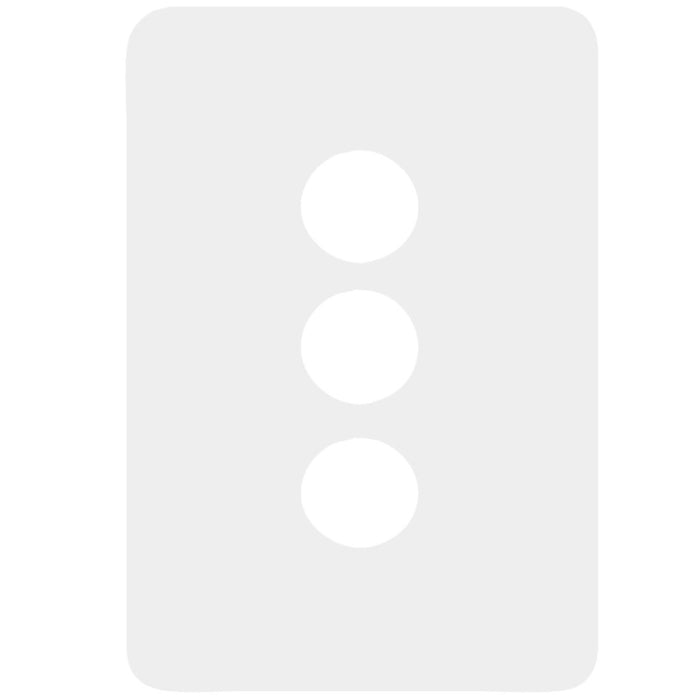 Hager Allure 3 Gang Switch Cover Matt White