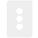 Hager Allure 3 Gang Switch Cover Matt White