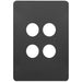 Hager Allure 4 Gang Switch Cover Matt Black