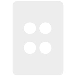 Hager Allure 4 Gang Switch Cover Matt White