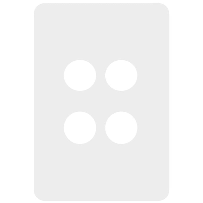 Hager Allure 4 Gang Switch Cover Matt White