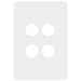 Hager Allure 4 Gang Switch Cover Matt White