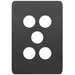 Hager Allure 5 Gang Switch Cover Matt Black