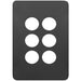 Hager Allure 6 Gang Switch Cover Matt Black