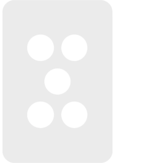 Hager Allure 5 Gang Switch Cover Matt White