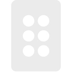 Hager Allure 6 Gang Switch Cover Matt White