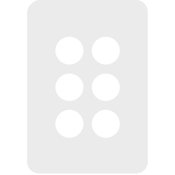 Hager Allure 6 Gang Switch Cover Matt White