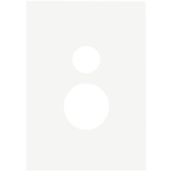 Hager Finesse Single Vertical GPO Cover