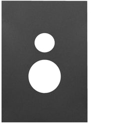 Hager Finesse Single Vertical GPO Cover Matt Black