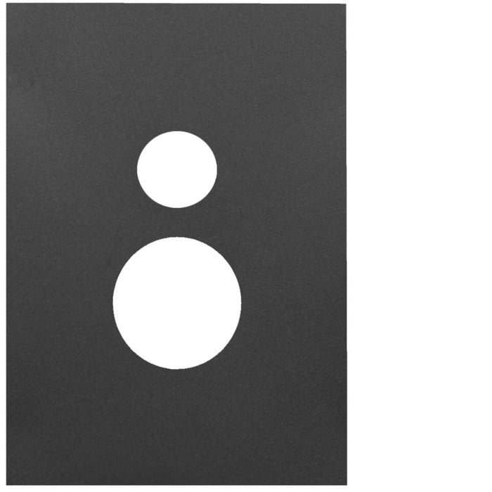 Hager Finesse Single Vertical GPO Cover Matt Black