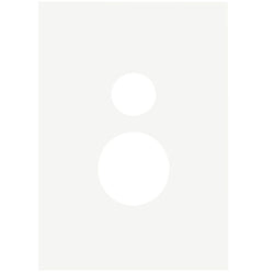 Hager Finesse Single Vertical GPO Cover Matt White