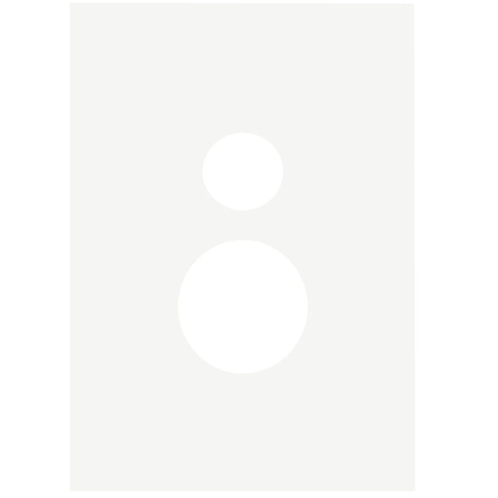 Hager Finesse Single Vertical GPO Cover Matt White