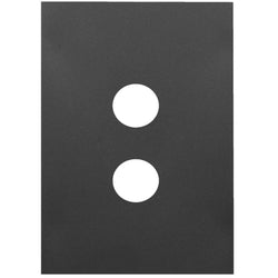 Hager Finesse 2 Gang Switch Cover Matt Black