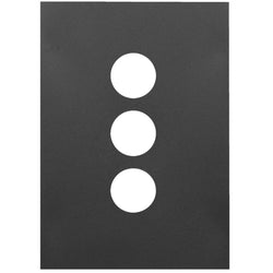 Hager Finesse 3 Gang Switch Cover Matt Black