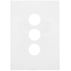 Hager Finesse 3 Gang Switch Cover Matt White