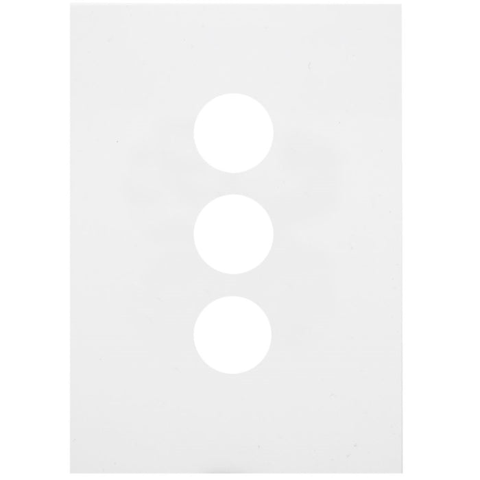 Hager Finesse 3 Gang Switch Cover Matt White