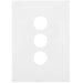 Hager Finesse 3 Gang Switch Cover Matt White
