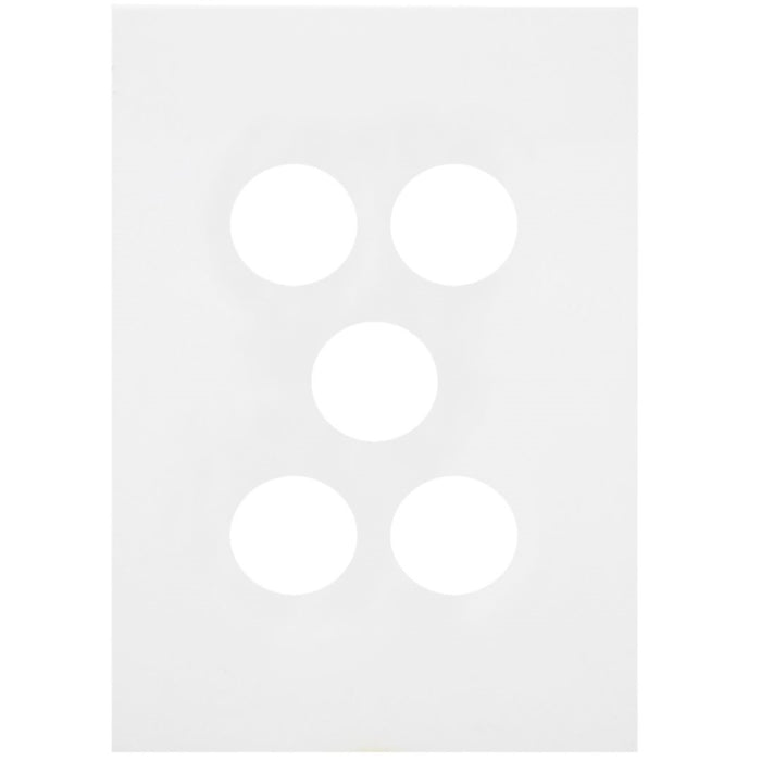 Hager Finesse 5 Gang Switch Cover