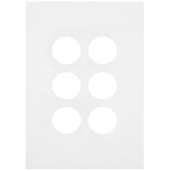 Hager Finesse 6 Gang Switch Cover