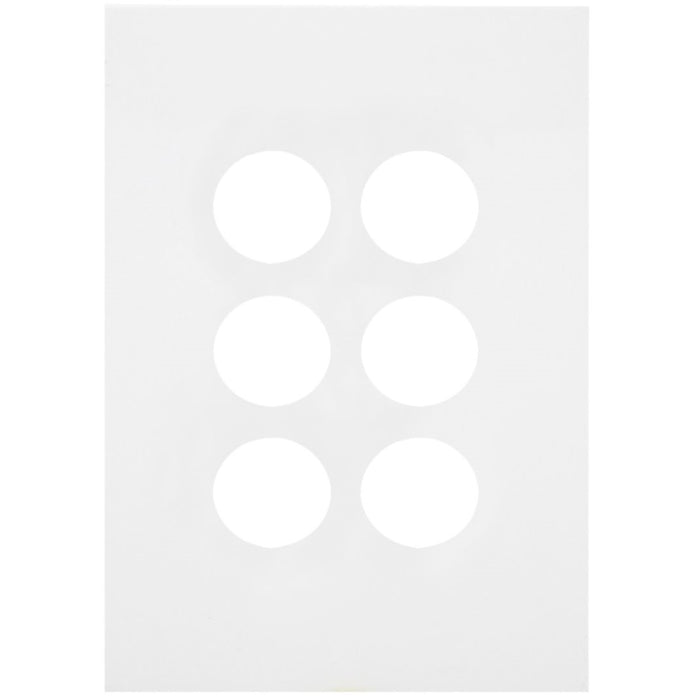 Hager Finesse 6 Gang Switch Cover