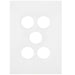 Hager Finesse 5 Gang Switch Cover Matt White