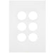 Hager Finesse 6 Gang Switch Cover Matt White