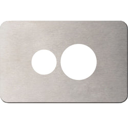 Hager Silhouette 1G Socket Cover Stainless Steel