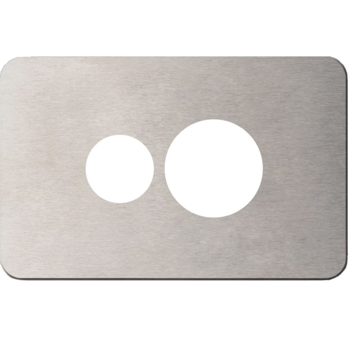 Hager Silhouette 1G Socket Cover Stainless Steel
