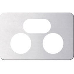 Hager Silhouette 2G Socket Cover Aluminium