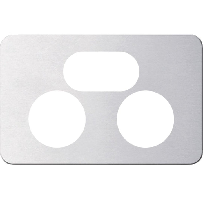 Hager Silhouette 2G Socket Cover Aluminium