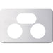 Hager Silhouette 2G Socket Cover Aluminium