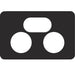 Hager Silhouette 2G Socket Cover Matt Black