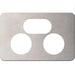Hager Silhouette 2G Socket Cover Stainless Steel