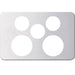 Hager Silhouette 2G Socket + Switch Cover Aluminium