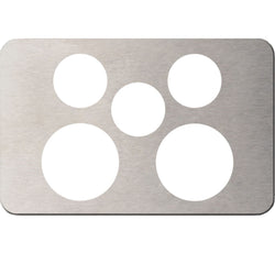 Hager Silhouette 2G Socket + Switch Cover Stainless Steel