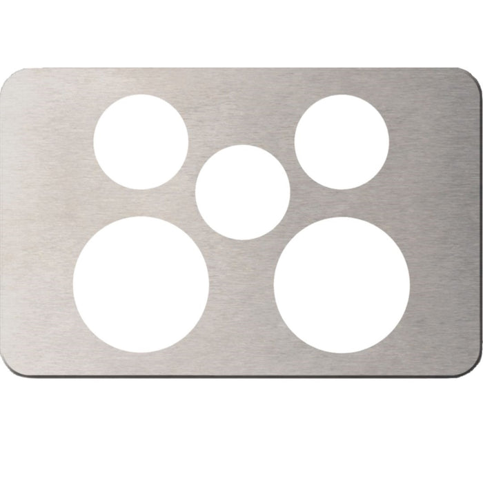 Hager Silhouette 2G Socket + Switch Cover Stainless Steel