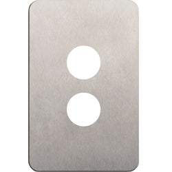 Hager Silhouette 2G Switch Cover Stainless Steel