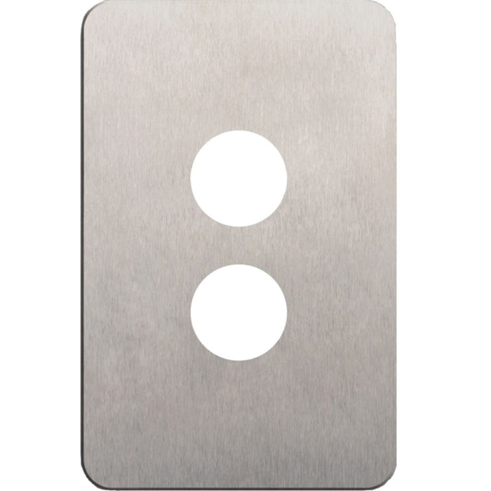 Hager Silhouette 2G Switch Cover Stainless Steel