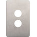 Hager Silhouette 2G Switch Cover Stainless Steel